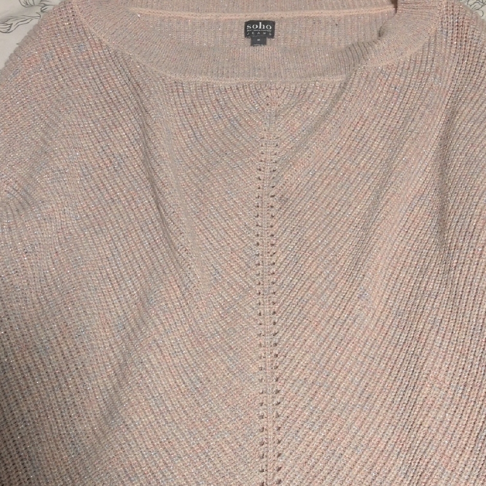 Soho Women's Soft Pink Cowl Neck Sweater